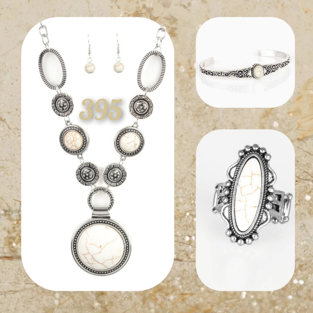 Necklace Set with Bracelet and Ring